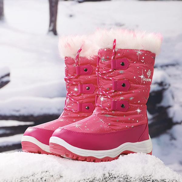 Kids Winter Snow Boots - FUCHSIA - 5
